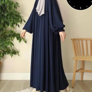 Georgette Plain Classic Abaya with Stroller