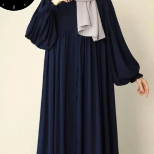 Georgette Plain Classic Abaya with Stroller