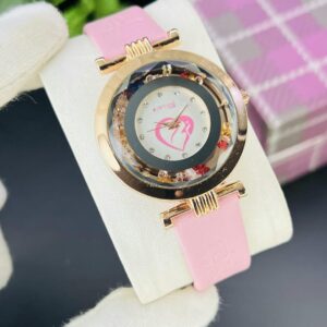 Chic Women’s Pink Analogue Watch – 1 Pc Quartz Movement, Water Resistant