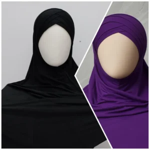 Pack Of Two Cotton Jersey Plain Ready To Wear Hijab Headscarf