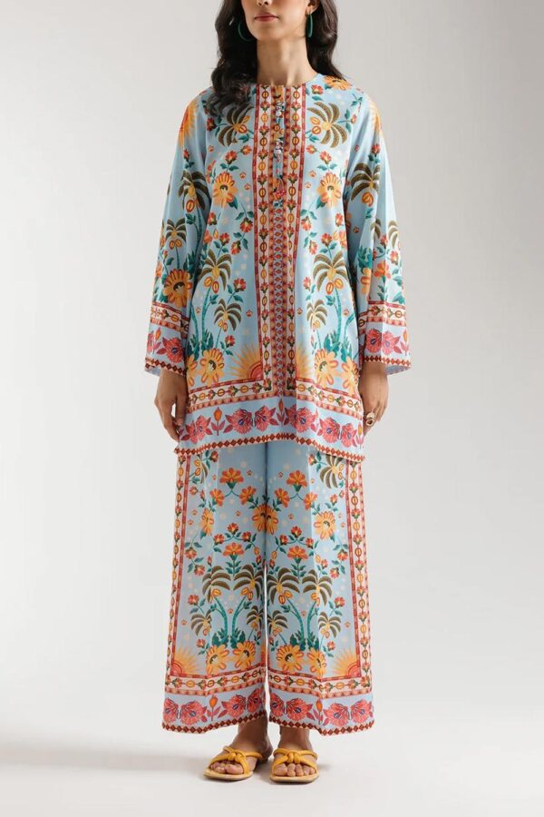 Stylish Printed Shirt and Trouser Set - 2 Pcs