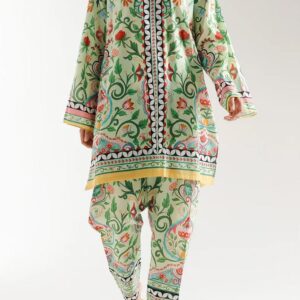 Stylish Printed Shirt and Trouser Set – 2 Pcs