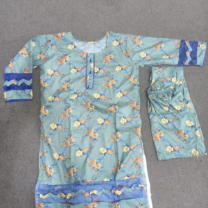 Stylish Printed Crystal Wool Shirt and Trouser Set – 2 Pcs