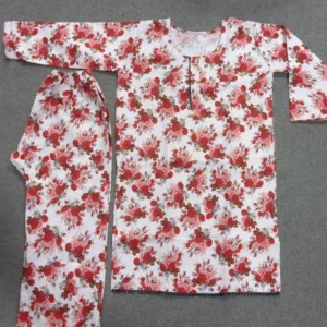 Stylish Women’s Stitched Printed Shirt And Trouser Set – 2 Pcs in Crystal Wool