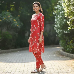Chic Printed Women’s Stitched Suit – 2 Pcs in Crystal Wool