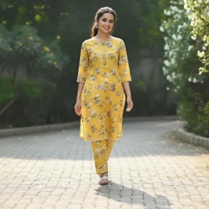 Stylish Women’s Stitched Printed Shirt And Trouser in Crystal Wool – 2 Pcs Set