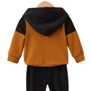 2 Pcs Boy’s Micro Printed Hoodie Tracksuit