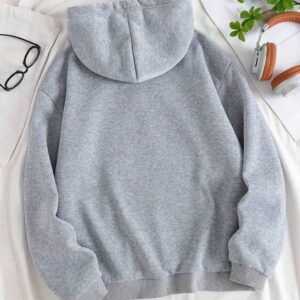 Comfortable Grey Fleece Hooded Hoodie – Perfect Casual Wear