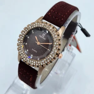 AQUATIME Ladies’ Quartz Watch (Brown/Rose Gold)