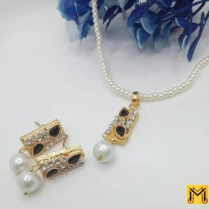 Box Design Gold Plated Gemstone Artificial Set