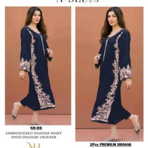 2 Pcs Women’s Unstitched Embroidered Suit