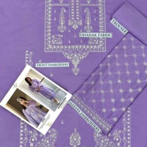 2 Pcs Women’s Unstitched Embroidered Suit