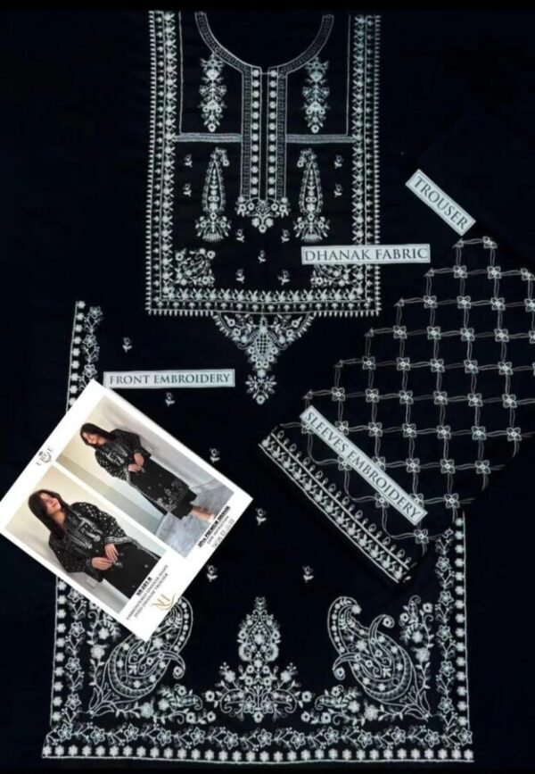 2 Pcs Women's Unstitched Embroidered Suit