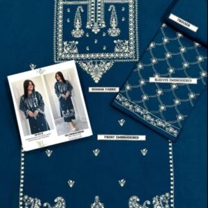 2 Pcs Women’s Unstitched Embroidered Suit