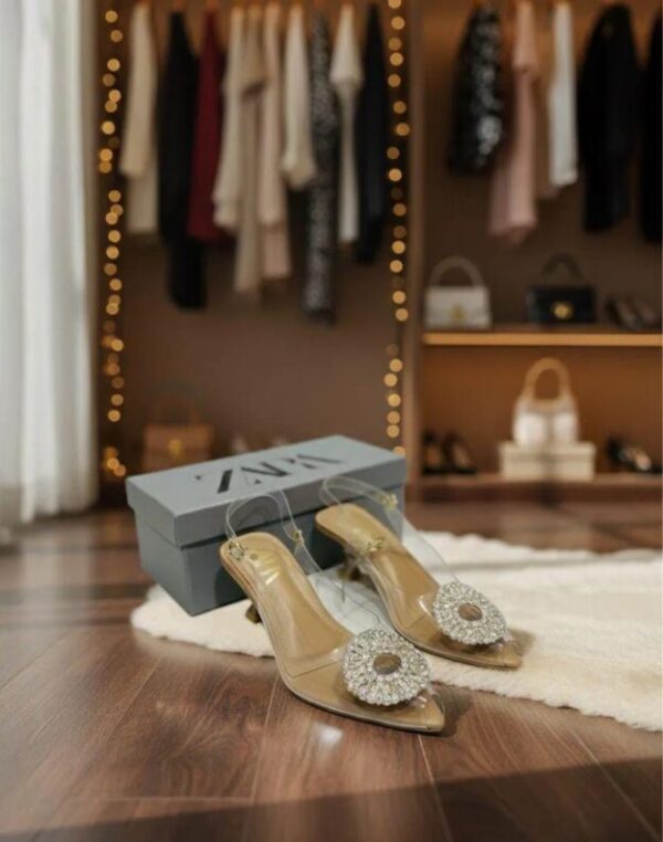 Stylish Women's Leather Heels - Fancy Design - Available in 6 Sizes