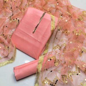 Women’s Unstitched Silk Plain Fancy Dress