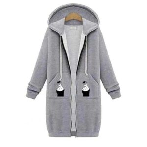 Women’s Extra-Long Zipper Hoodie