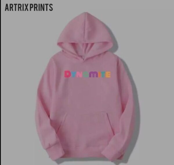 1 Pc Women's Stitched Fleece Printed Pullover Hoodie