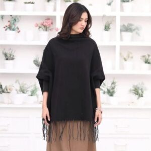 Women’s Fleece Plain Poncho Cape Shawl