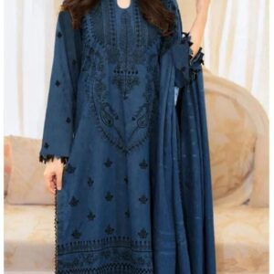3 Pcs Women’s Unstitched Embroidered Suit