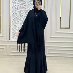 Women’s Fleece Plain Poncho Cape Shawl