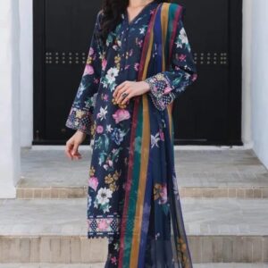 3 Pcs Women’s Unstitched Printed Suit