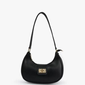 Girl’s Pu leather plain Shoulder Bag Moon Shap Bag