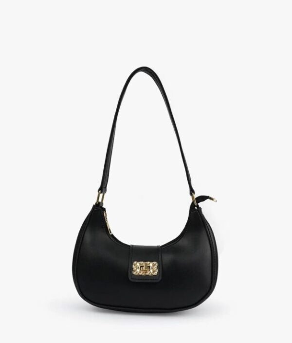 Girl's Pu leather plain Shoulder Bag Moon Shap Bag
