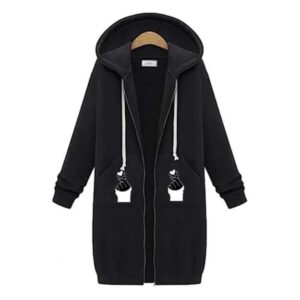 Women’s Extra-Long Zipper Hoodie