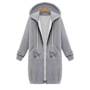 Women’s Extra-Long Zipper Hoodie