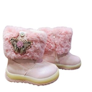 Stylish Girl’s Pink Rubber Boots – 1 Pair