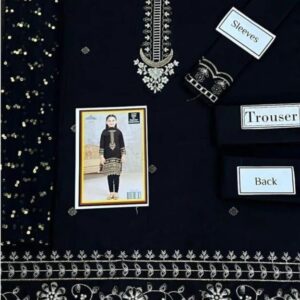 3 Pcs Girl’s Dhanak Embroidered Unstitched Suit