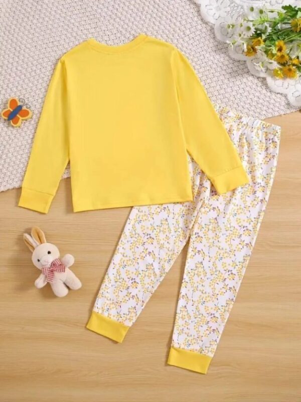 2 Pcs Girl's New Doll Brand Printed Shirt And Trouser