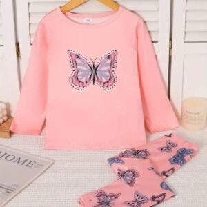 2 Pcs Girl’s New Doll Brand Printed Shirt And Trouser