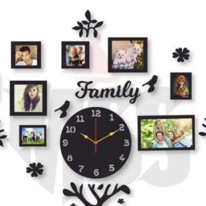 Family Tree Design 3D Wall Clock