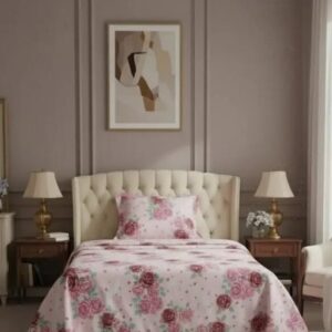 Romantic Rose Garden –cotton Bedsheet Set-BS06