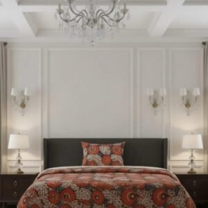 Rustic Rose Pattern – cotton Bedsheet Set-BS10