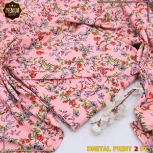 2 Pcs Women’s Unstitched Printed winter Suit
