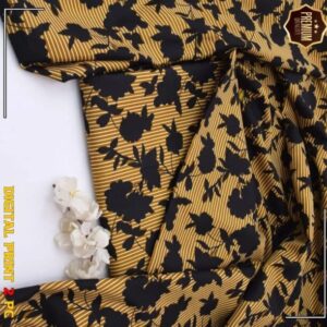 2 Pcs Women’s Unstitched Printed winter Suit