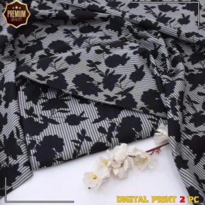 2 Pcs Women’s Unstitched Printed winter Suit