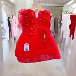 Stylish Collection Fancy 2 Pcs Girl Frock Wedding Party Wear