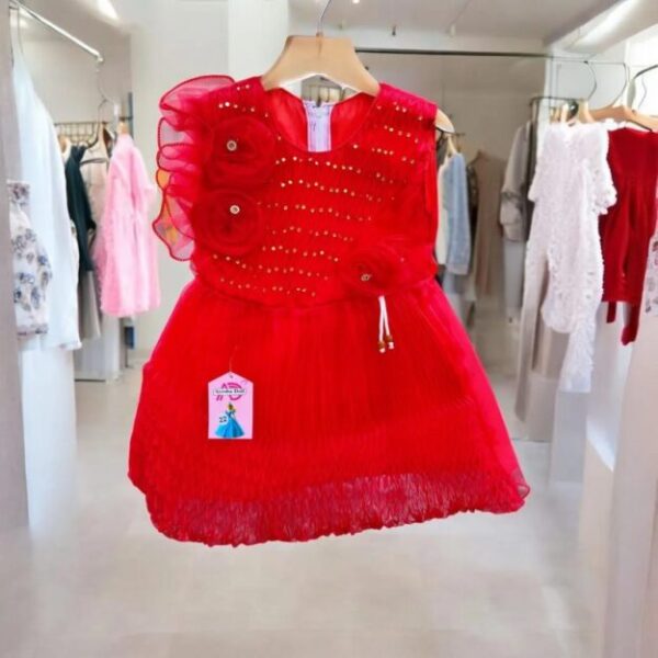 Stylish Collection Fancy 2 Pcs Girl Frock Wedding Party Wear