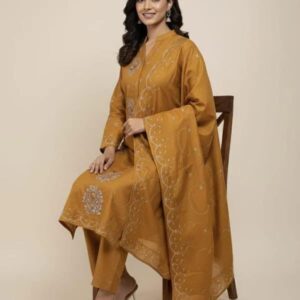 3 Pcs Women’s Unstitched Embroidered Suit