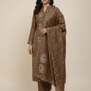 3 Pcs Women’s Unstitched Embroidered Suit