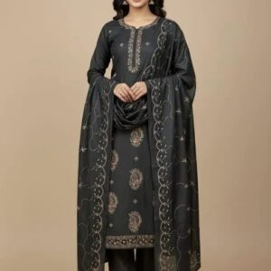 3 Pcs Women’s Unstitched Embroidered Suit