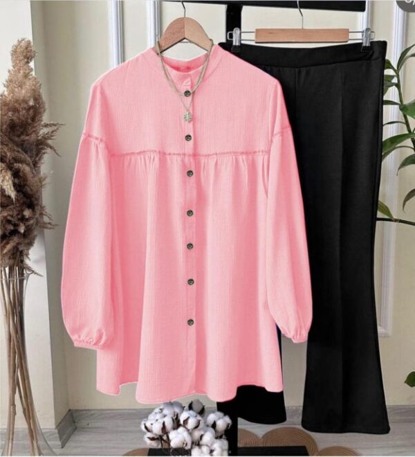 Elegant Women's Stitched Georgette Shirt and Trouser Set - 2 Pcs