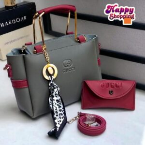 Women’s Rexine Hand Bag Set – 2 Pcs – Stylish & Functional