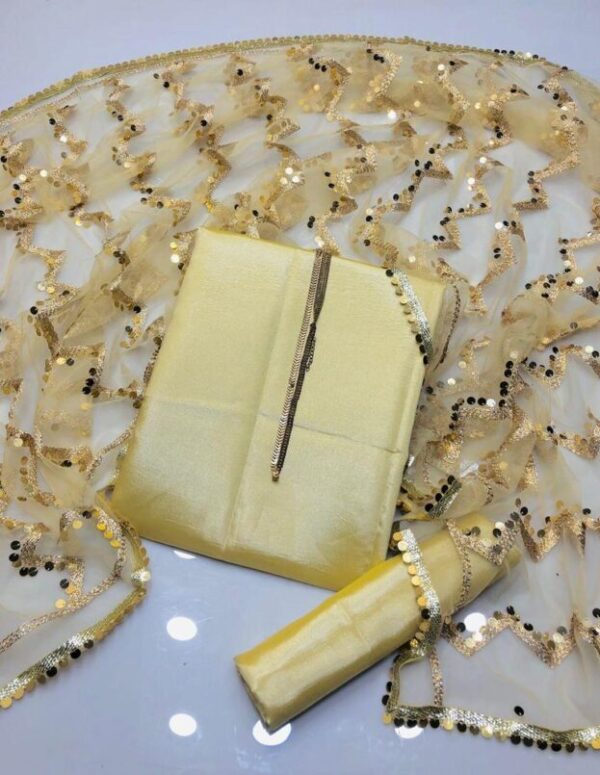 Women’s Unstitched Silk Plain Fancy Dress