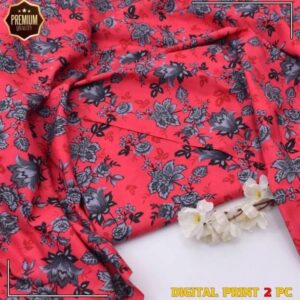 2 Pcs Women’s Unstitched Printed winter Suit