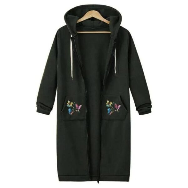Women's Extra-Long Zipper Hoodie